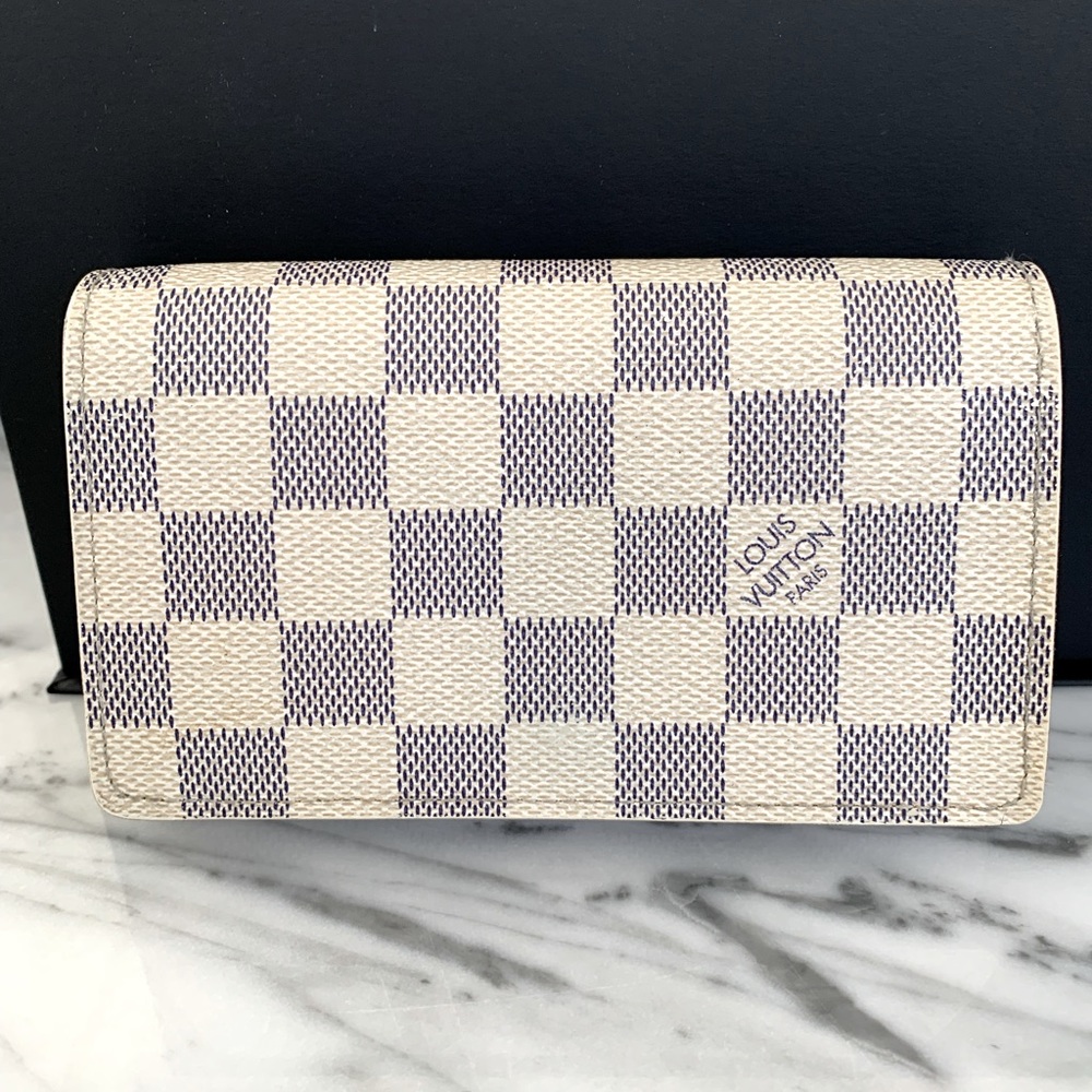 AUTHENTIC LOUIS VUITTON DAMIER AZUR PORTE TRESOR WALLET